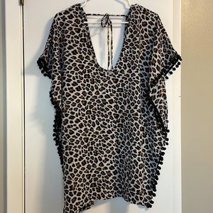 Animal print cover up
